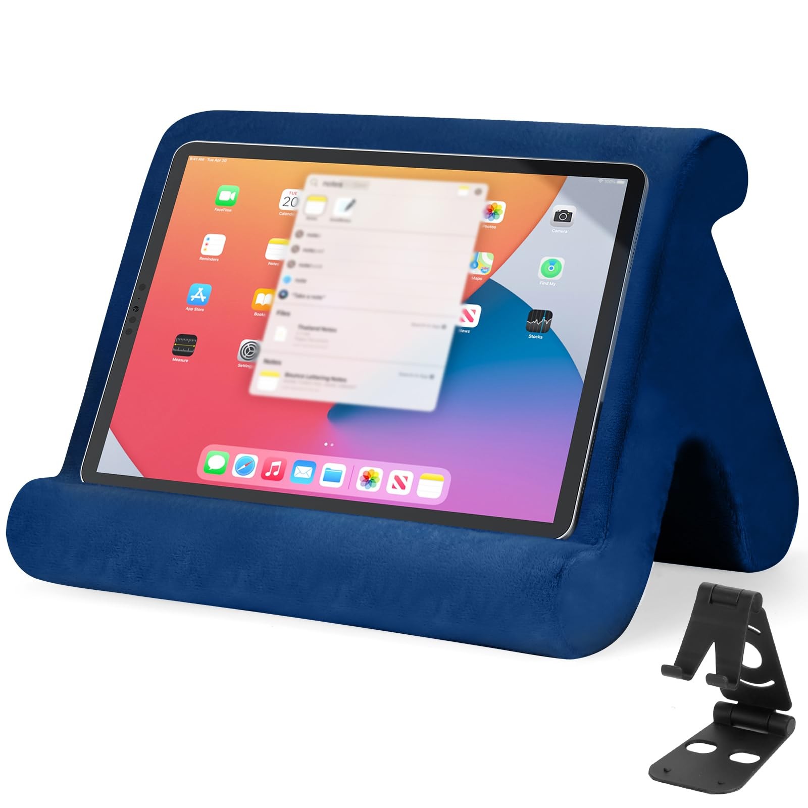 Universal Multi-Angle Tablet Stand Holder Soft Pad with Phone Holder for Lap