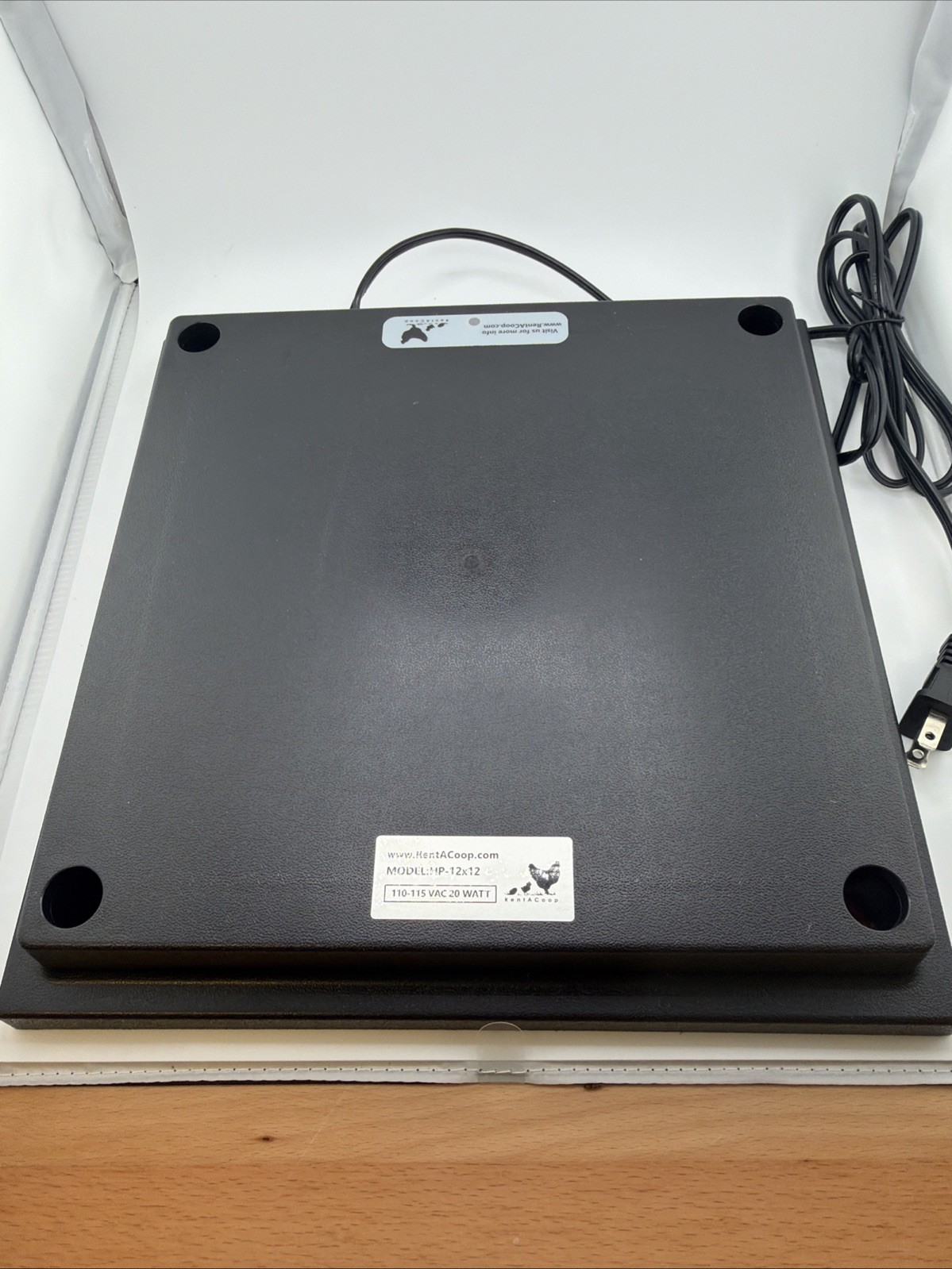 Energy Efficient 12x12” Adjustable Heating Plate - Safe & Comfortable for Chicks