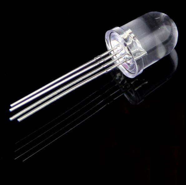 5PCS LED RGB 10MM common cathode 4-PINS Super Bright Bulb Lamp