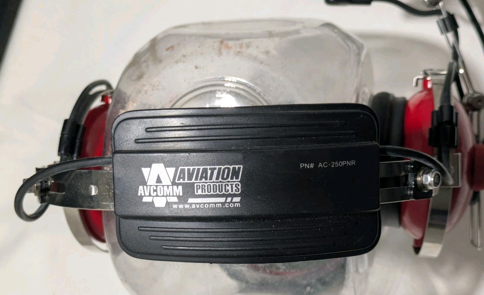Aviation Communication Headset Model AC-250PNR Red Color