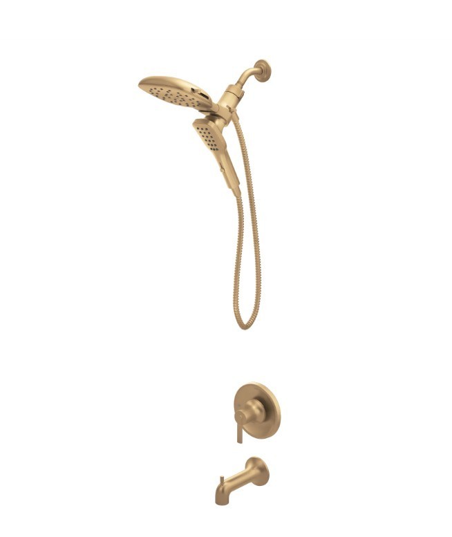 Moen 82140BZG Zyla Bath Tub & Shower Trim Kit, In Bronzed Gold Finish