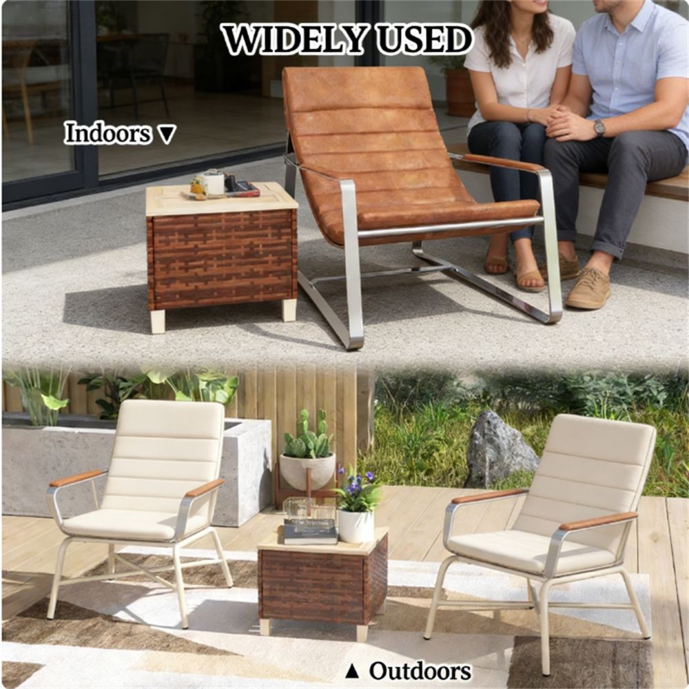 Outdoor side table terrace table garden table coffee table brown table only