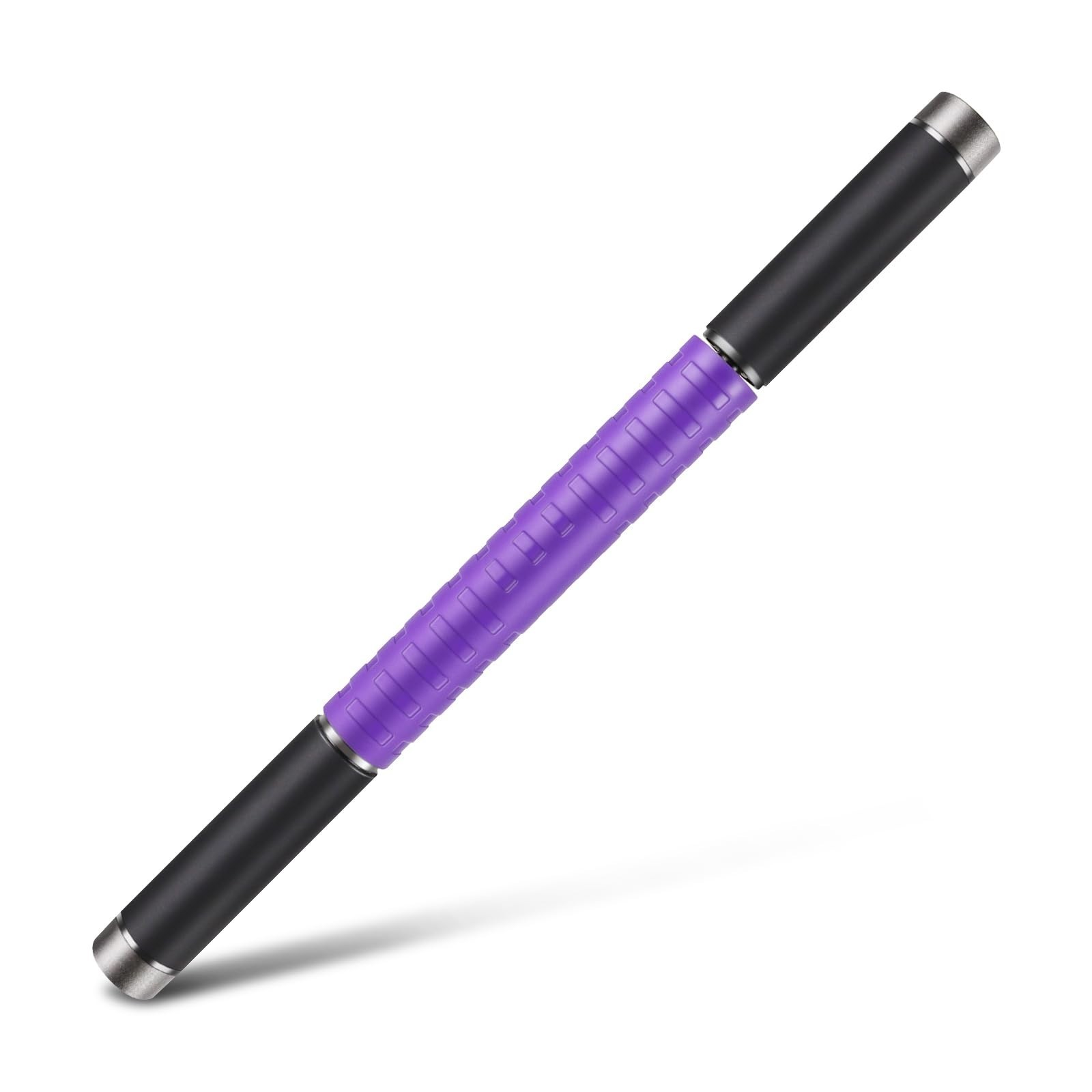 Muscle Roller Stick,17" Massage Roller for Muscle Deep Tissue Purple