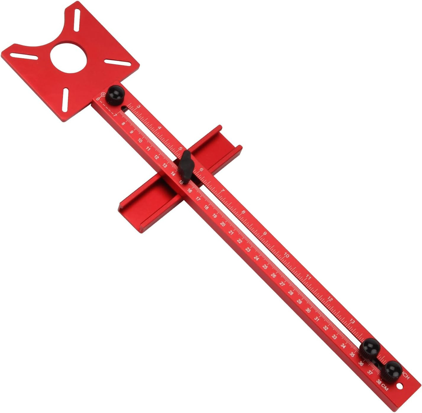 4-in-1 Aluminum Router Milling Jig for Woodworking and Cabinet Hardware