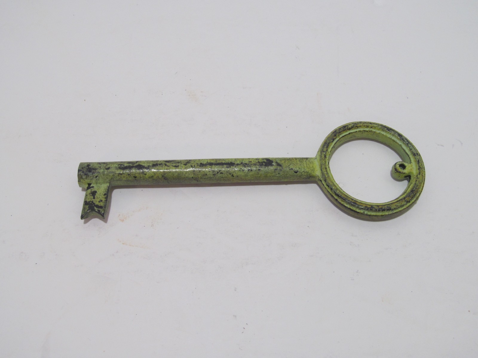 Victorian Skeleton Metal 6" Green Key Decor Replica