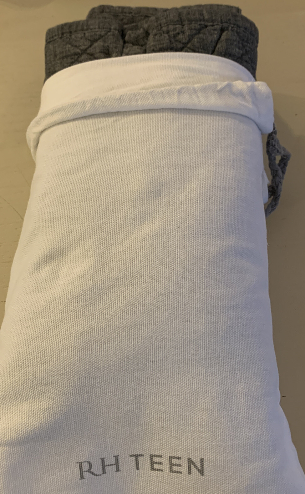 RH Teen Watercolor Grey Cotton Pillow Sham 26”x26”