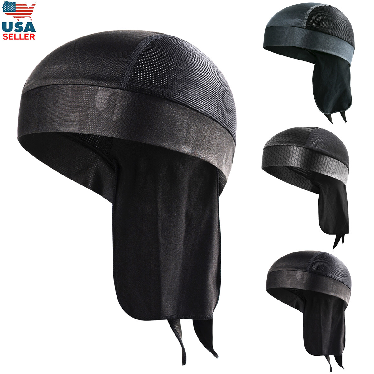 Summer Cycling Helmet Skull Cap for Motorcycle Wicking Quick Dry Beanie Bandana