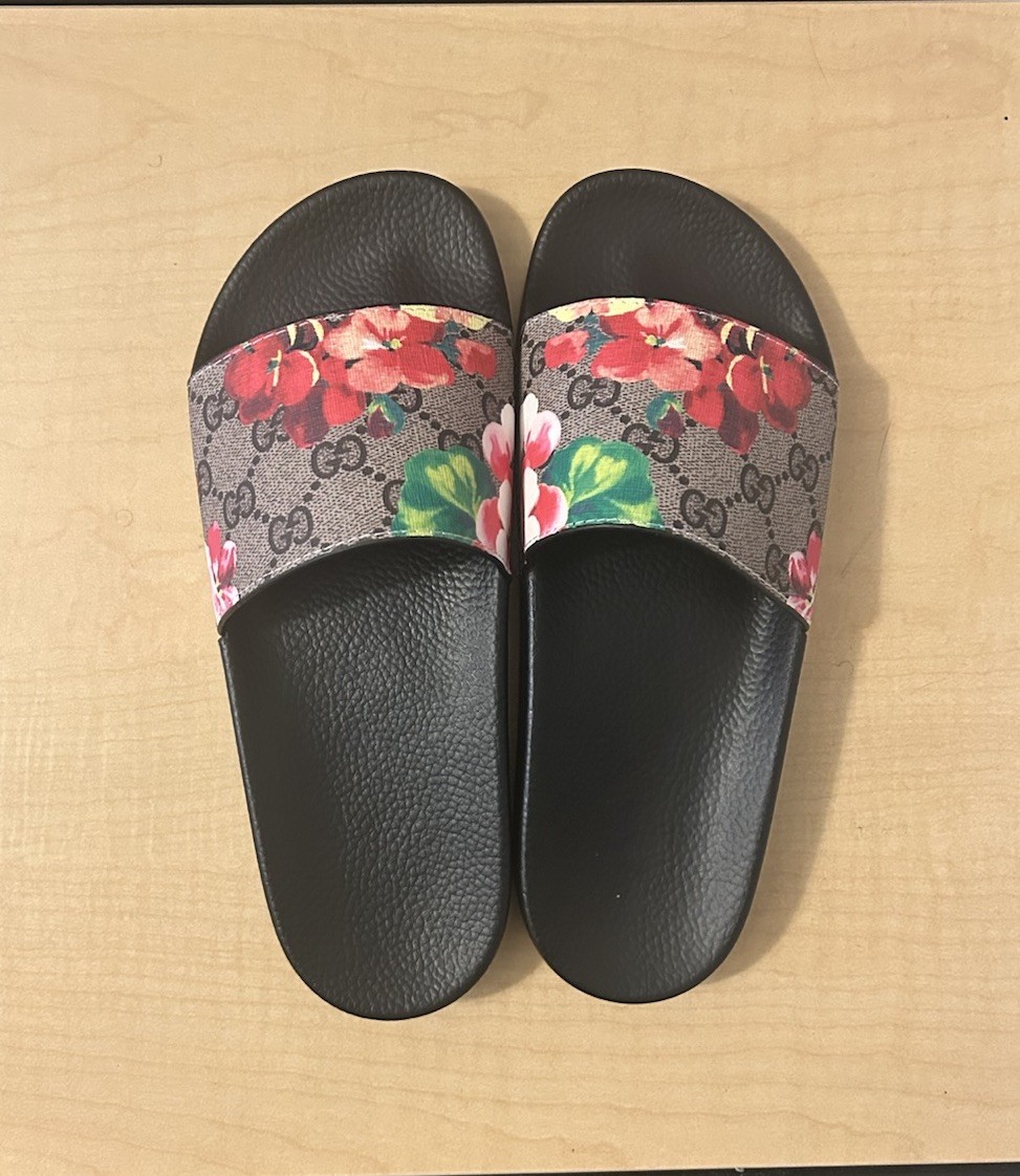 Gucci Slides Pink Floral (Wmns) Size 7.