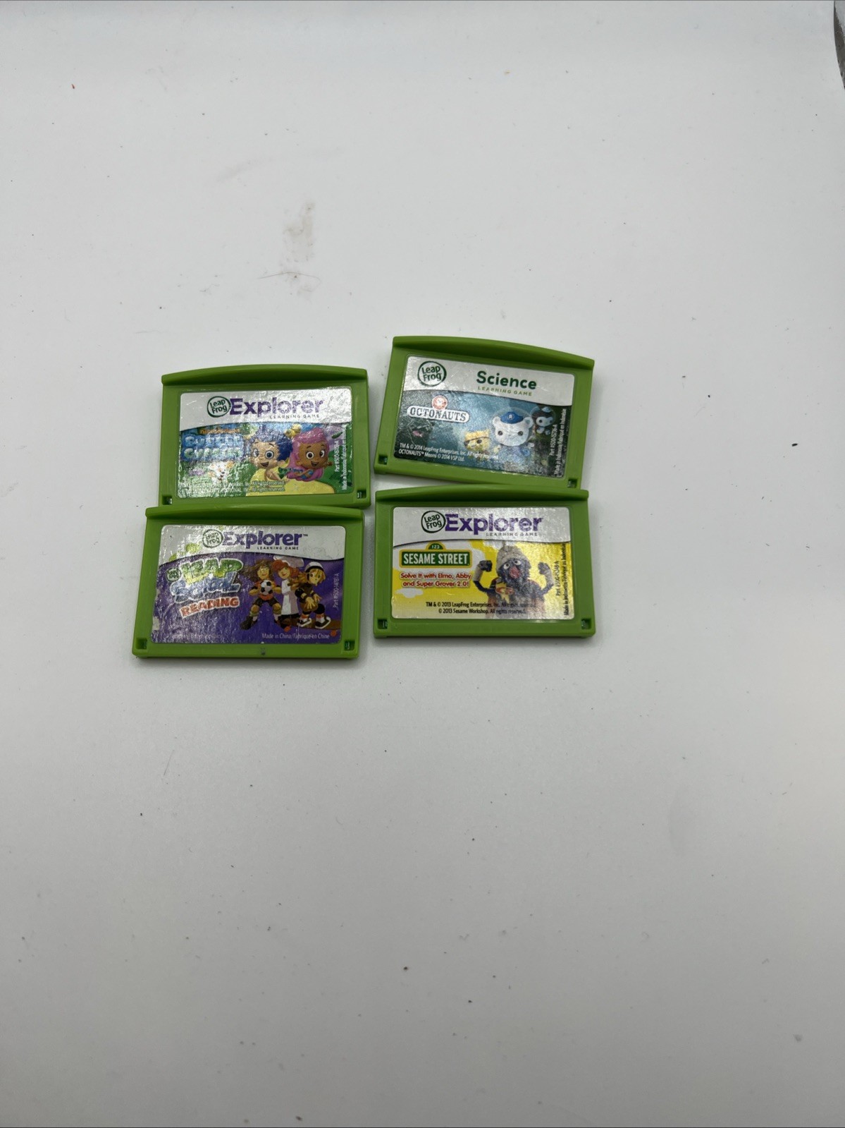 Lot of 4 Leap Frog Leapster Explorer Leap Pad Learning Game Cartridges Only