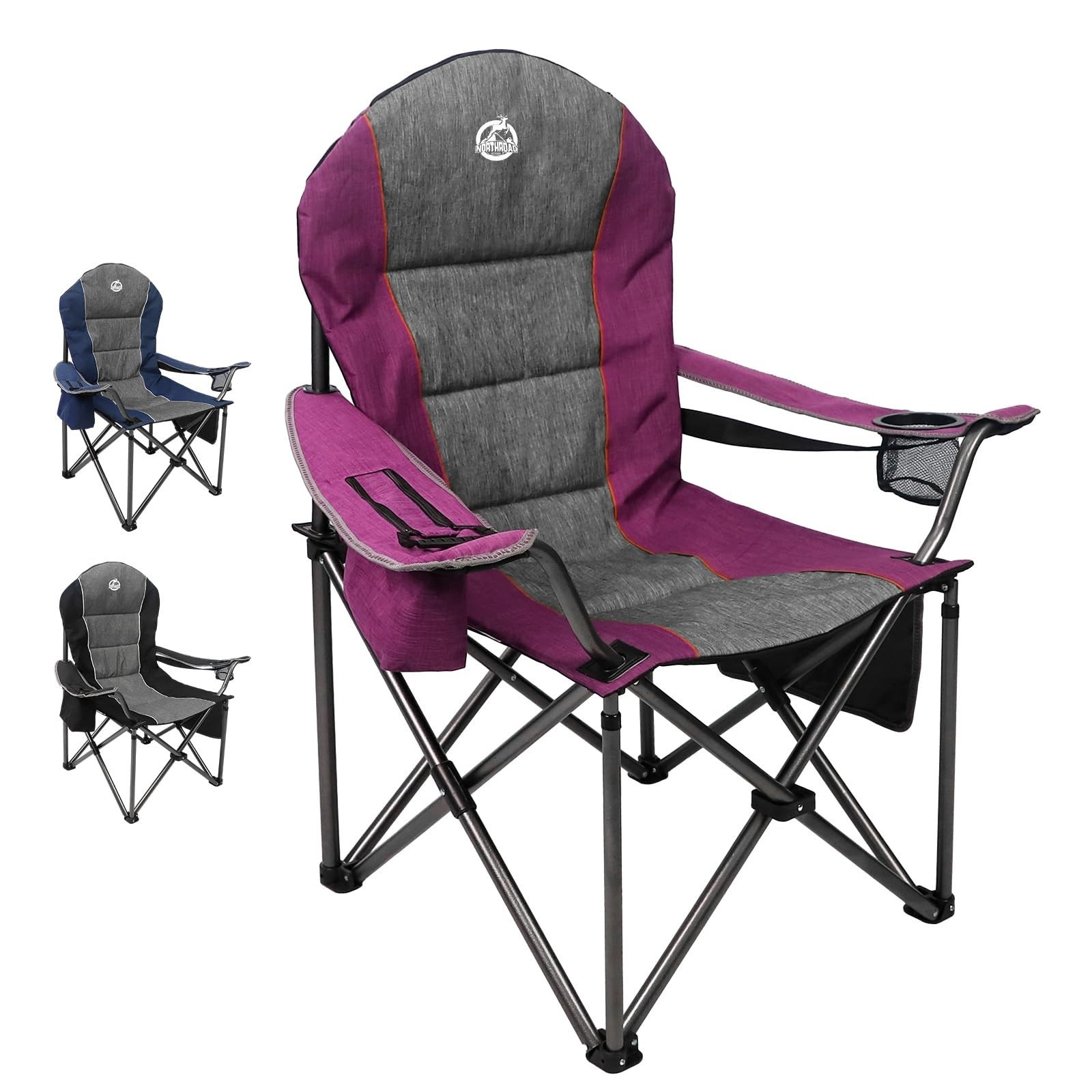 Northroad Oversized Portable Camping Chair, Full Padded Outdoor Folding Chair...
