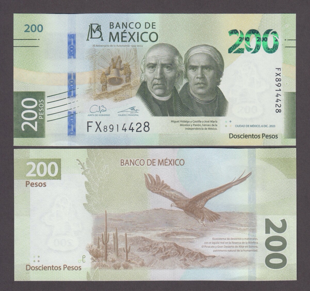 MEXICO P.NEW  200 PESOS 2023 COMMEMORATIVE UNC  WE COMBINE      2411