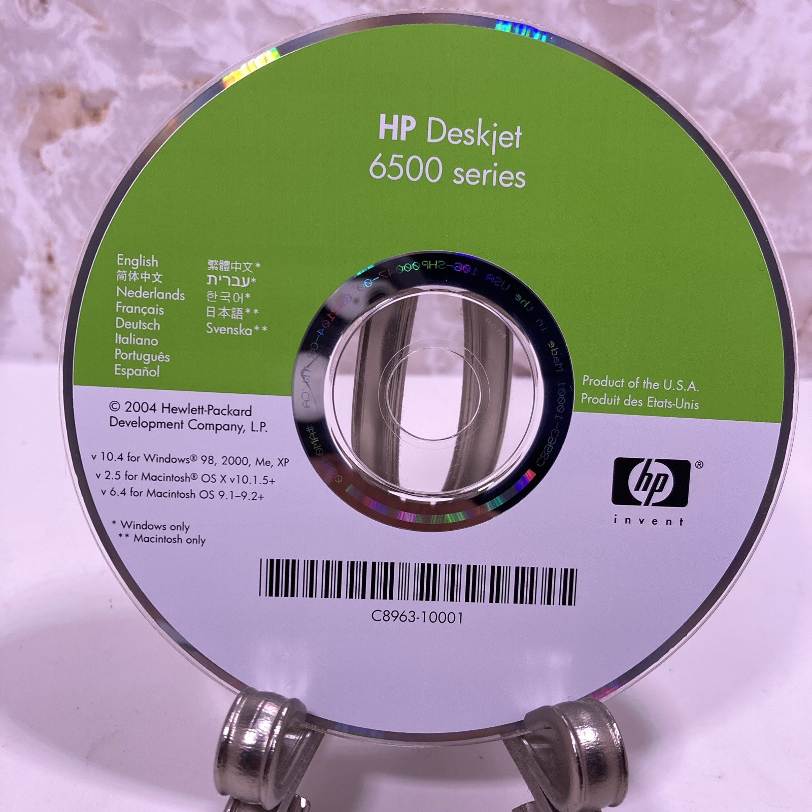 HP DeskJet : 6500 Series Printer Software CD Drivers Computer Disc