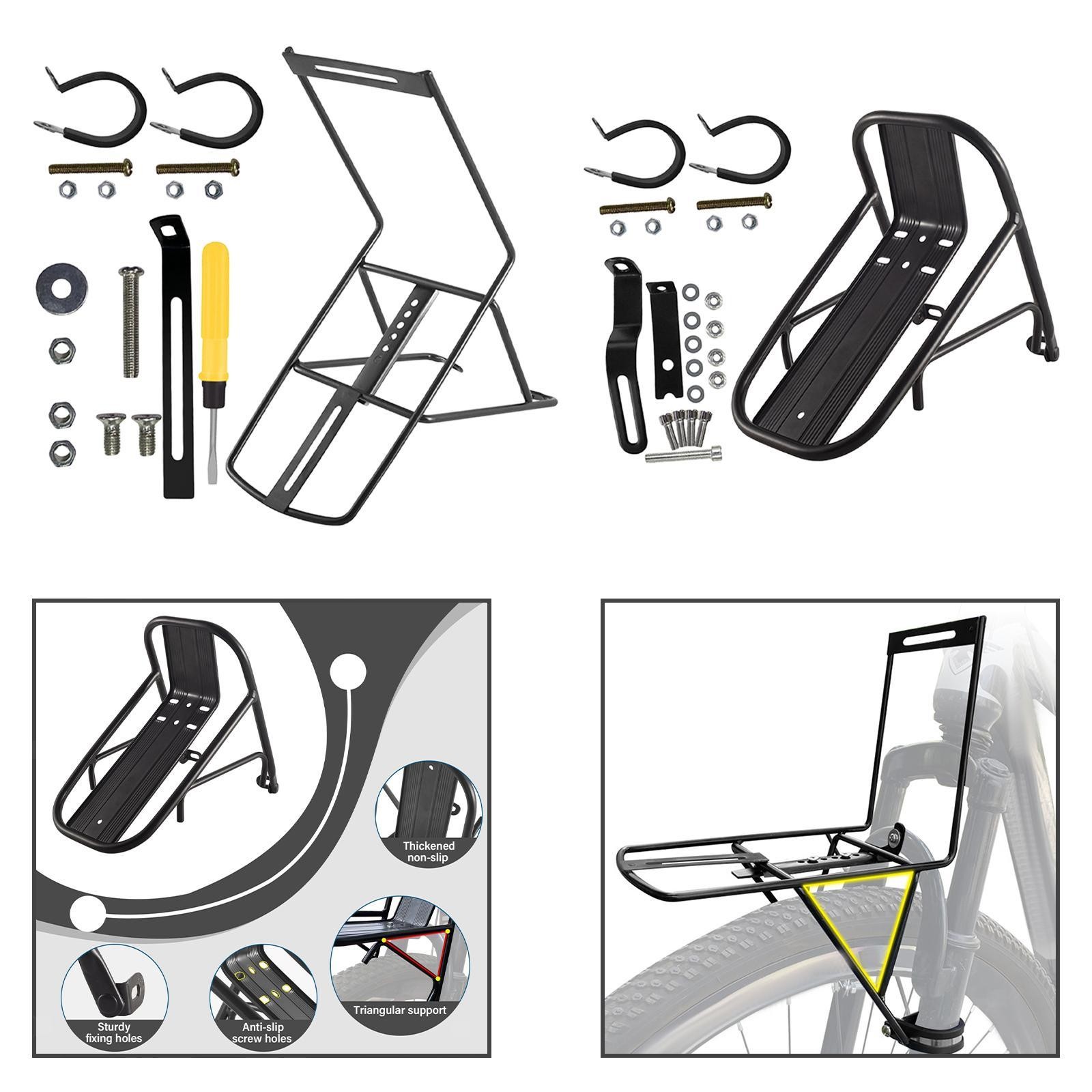 Bike Cargo Rack Bicycle Front Fork Rack Front Racks Carrier Luggage Shelf for
