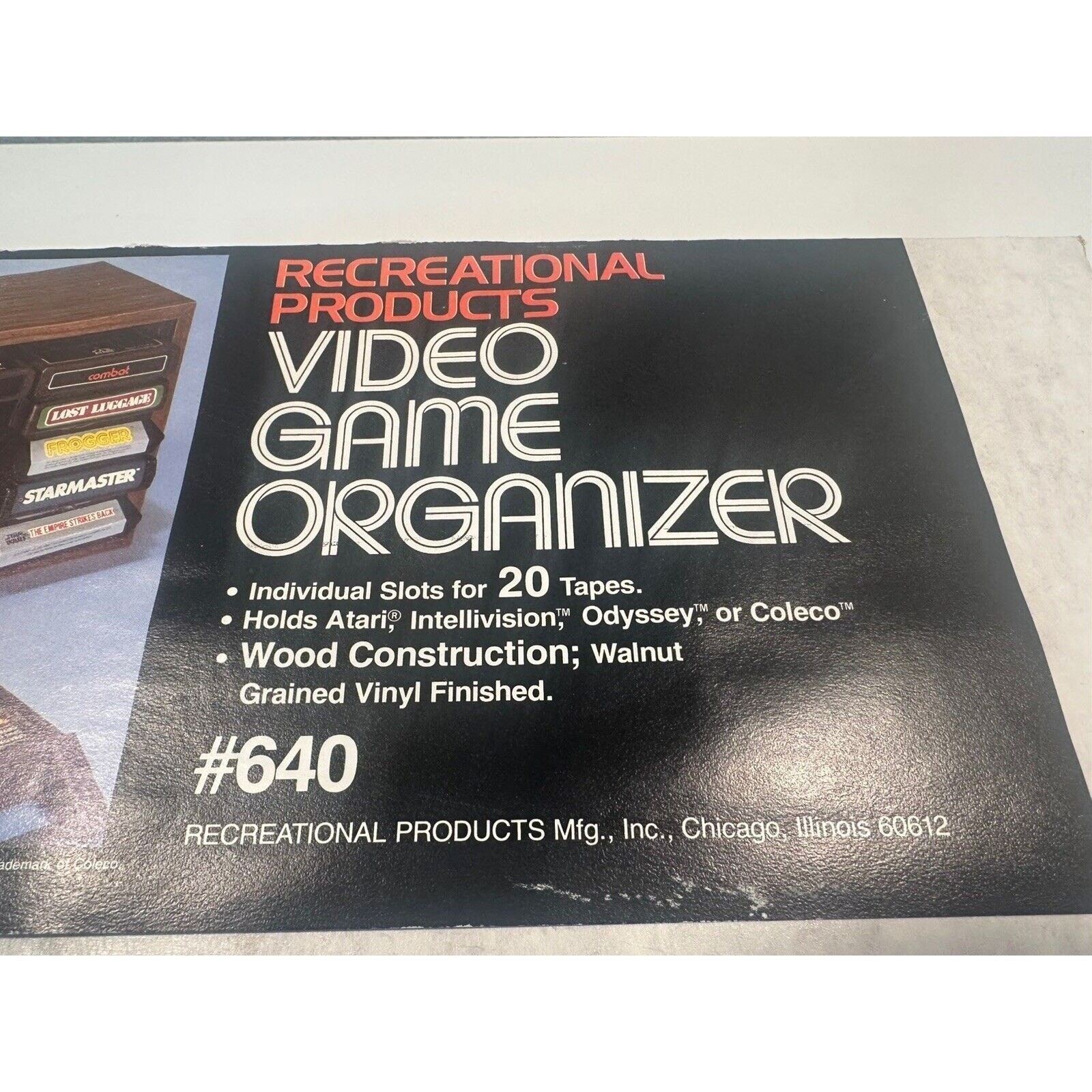 VINTAGE *NEW* 1980's RP 20 X Video Game Case-Atari/Intellivision/Coleco