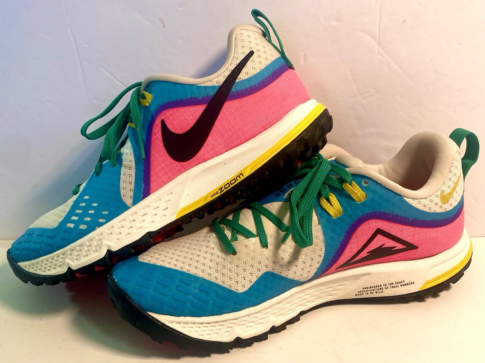 NEW Nike Size 7 Trail Air Zoom Wildhorse 5 Shoes Womens Hot Pink Blue AQ2223-100