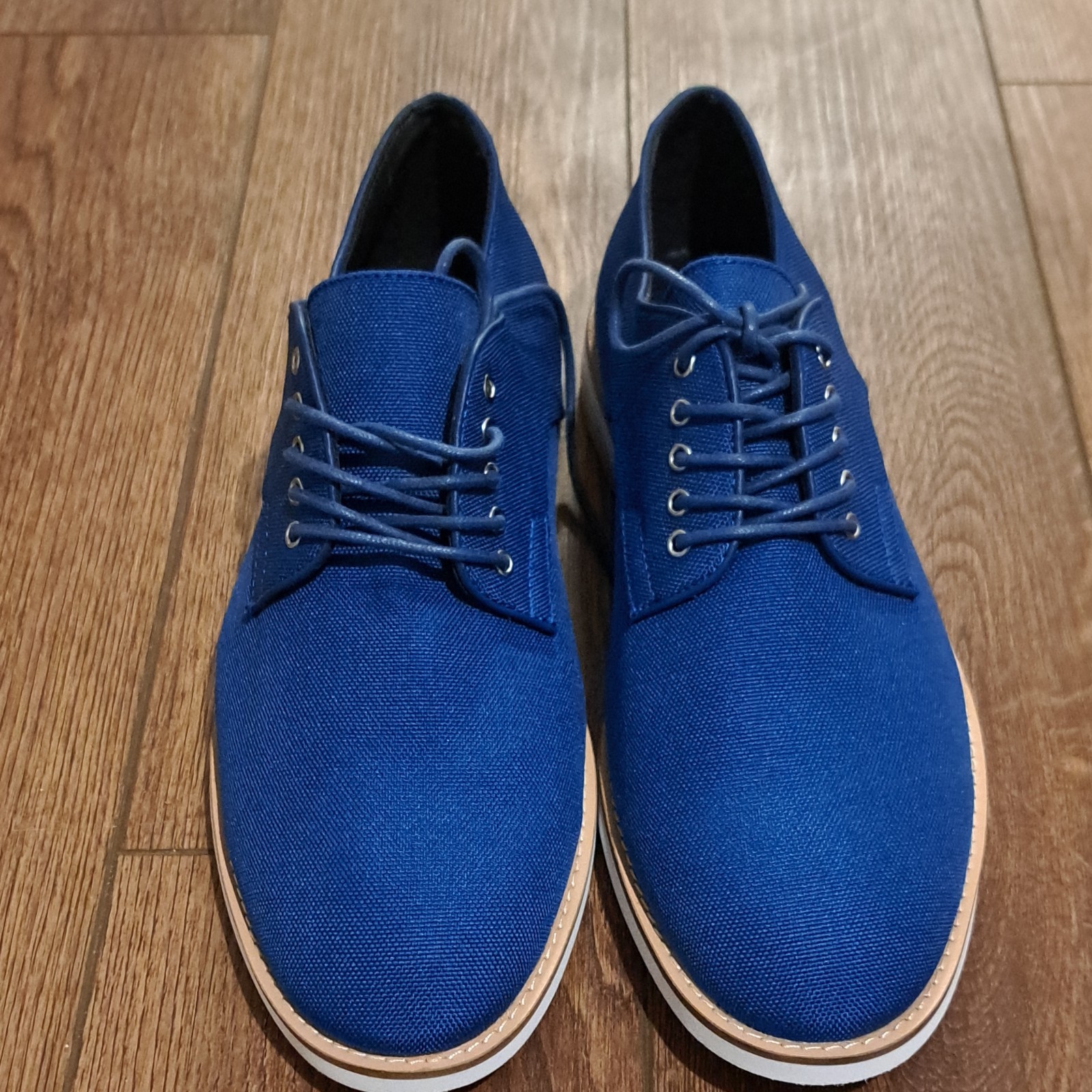 Calvin Klein Oxford Men's Blue Canvas Lace Up Casual Shoes Size 11 US