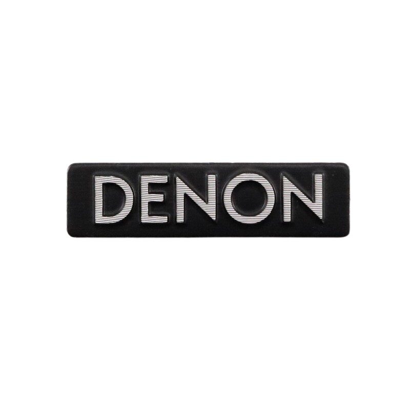 DENON logo badge replacement piece Aluminum 44mm(1.73")X9mm(0.35")