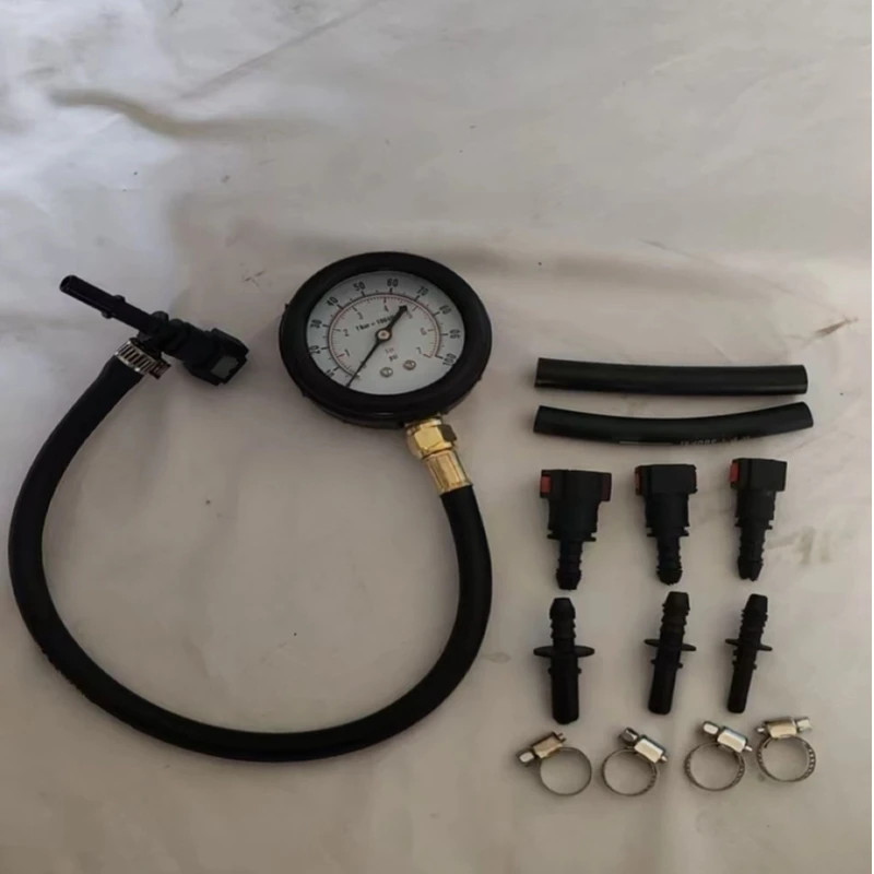 Motorcycle Automobile Fuel System Gasoline Pressure Gauge Tester Tool 0-100PSI