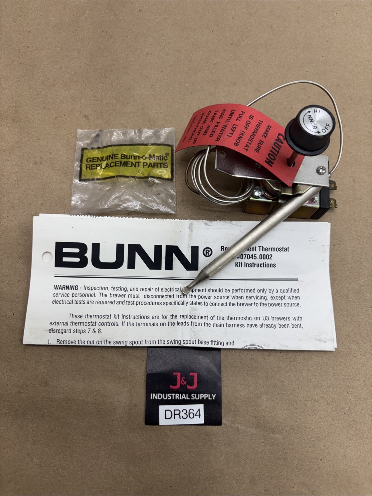 New Open Box 07045.0002 Bunn Thermostat Ay,212F  Genuine OEM Fast Shipping.