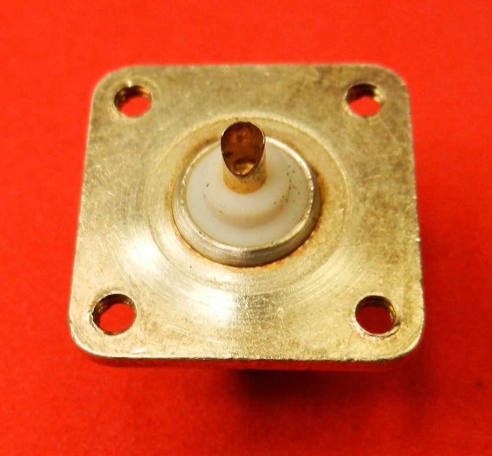UG-568/U Type C Bulkhead / Panel Mount Adapter Silver Plated NOS