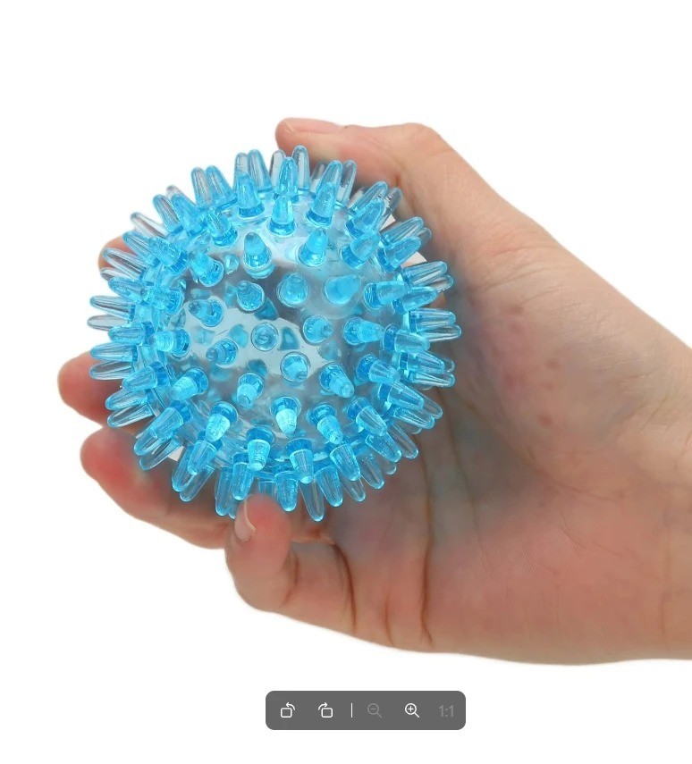Transparent Spiky Stress Ball Hand Wrist Strength Recovery Massage Ball