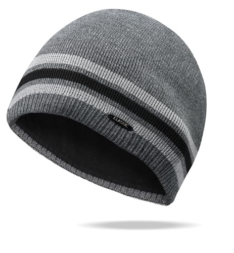 Knit Beanie Hats Winter Hats for Men Women-Warm Classic Daily One Size Gray