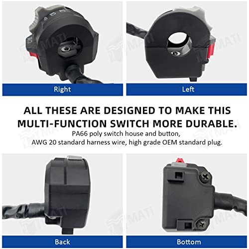 Left Handlebar Switch Control Engine Start Run Off Headlight Switch for