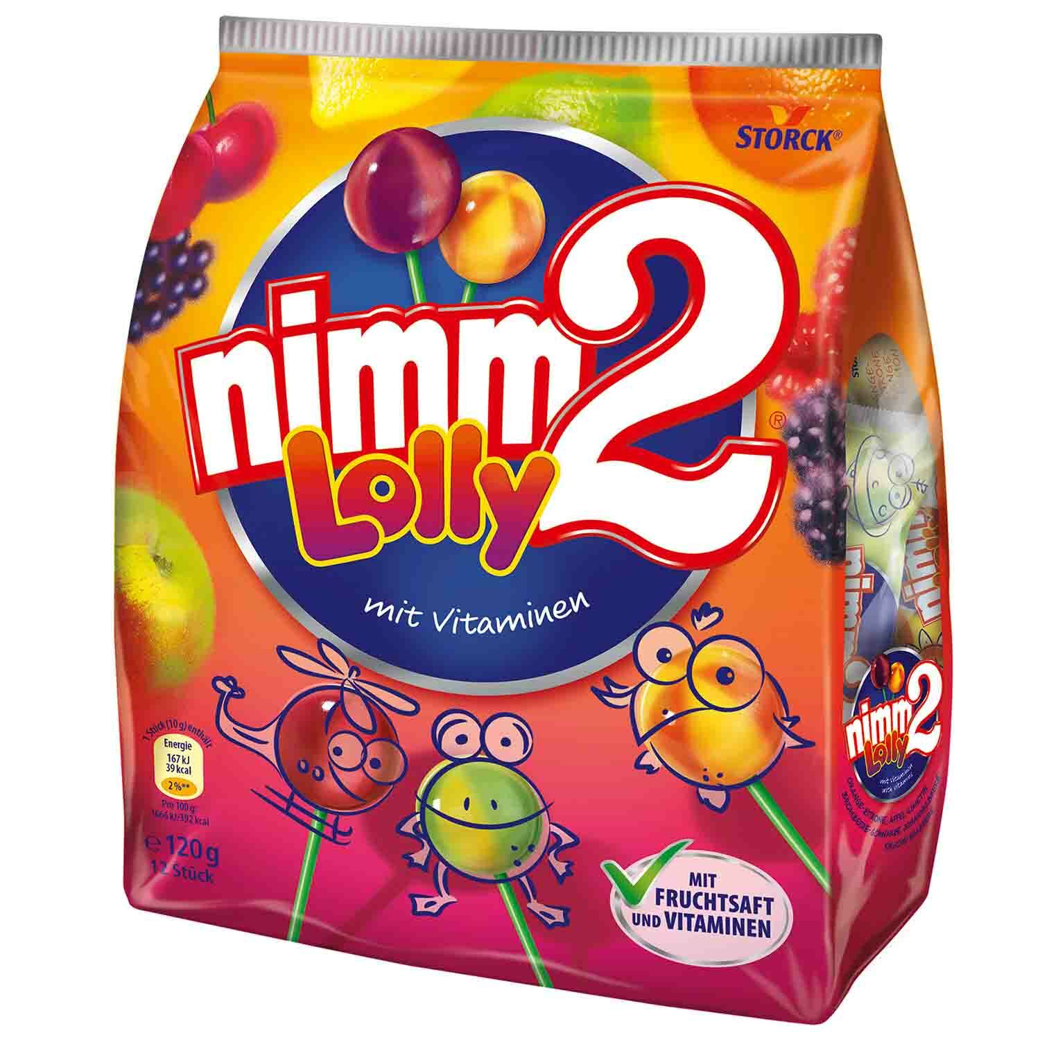 10 x 120g Bags Storck nimm2 Lolly Lollipop with vitamins New from Germany