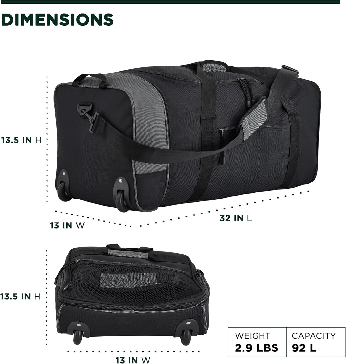 32" Midgard Expandable Rolling Travel Bag