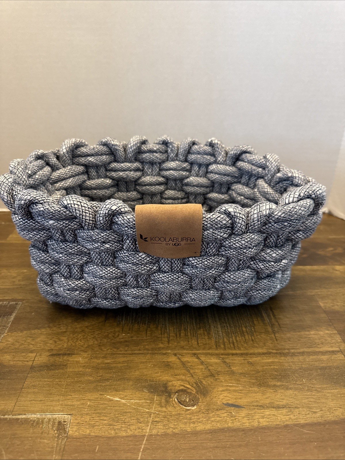 Koolaburra Woven Storage Basket Blue & White