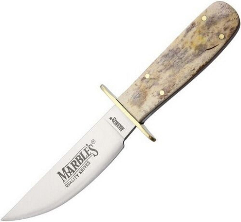 Marbles Cowboy Fixed Blade Knife Appaloosa Bone G10 Handle Sheath - KE34