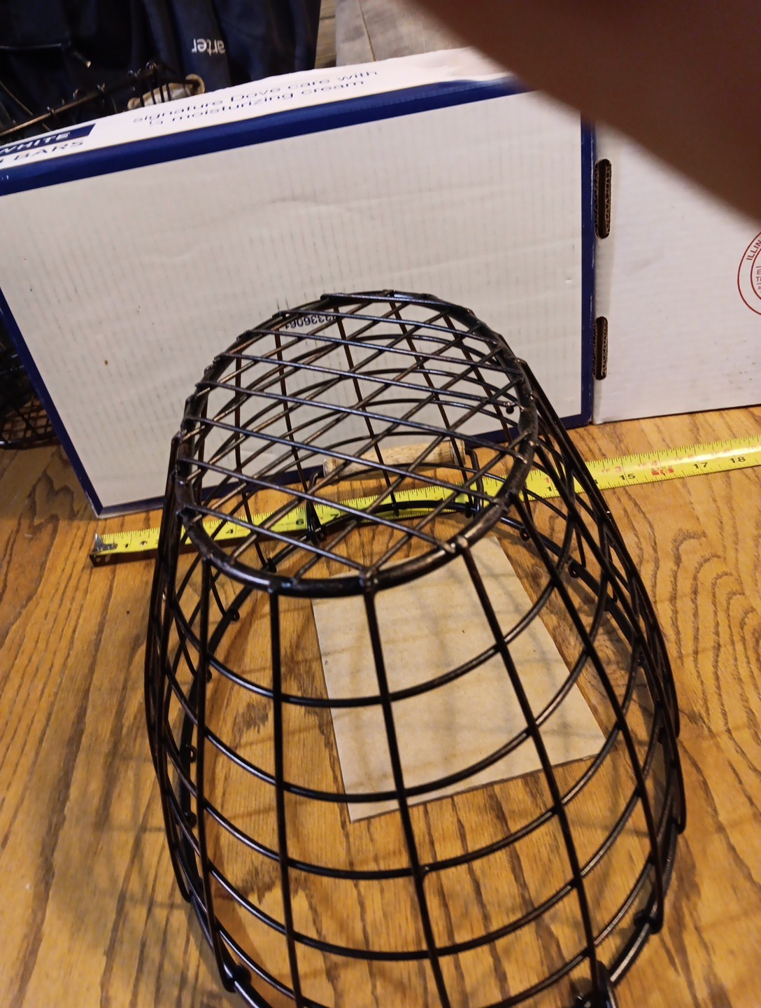 14 In X 10In Wire Basket With Wood Handles