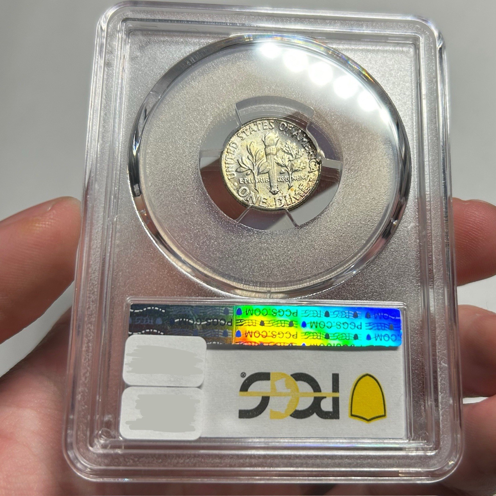 1964-D PCGS MS66 Roosevelt Dime, Rainbow Toning