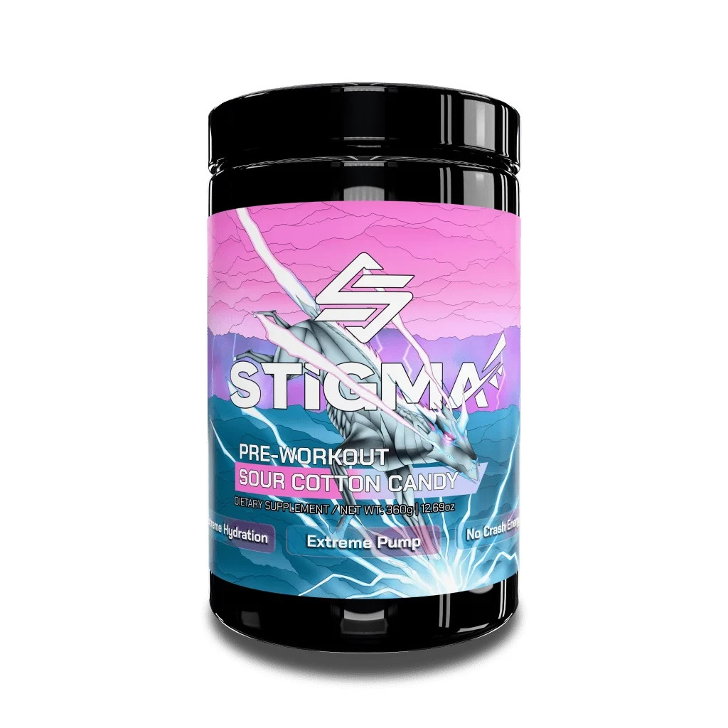 Sour Cotton Candy Pre Workout Powder 42 Servings Energy Focus Pump Formula