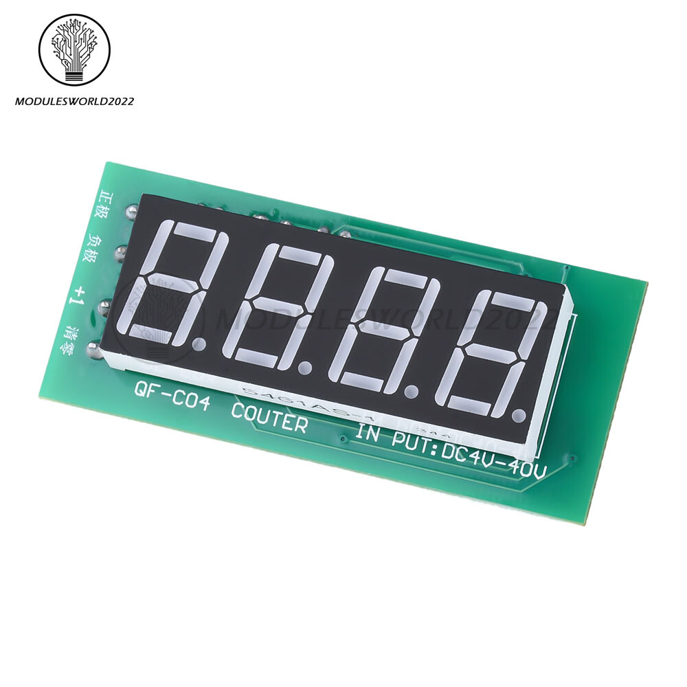 DC4-40V Digital Display 4-bit 0-9999 Counter Module with Data Memory Function