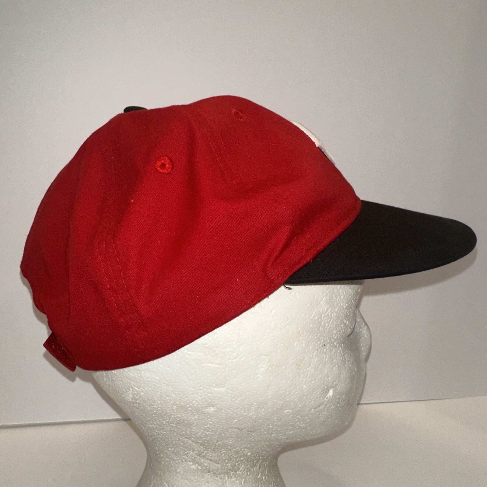 Cincinnati Reds Youth Red Hat Cap White C on Front with Black Bill Hook Loop