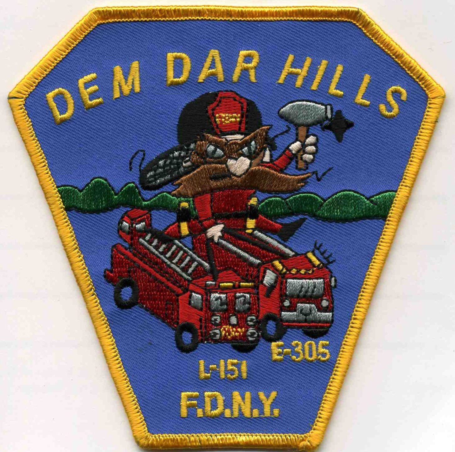 New York City - FDNY Engine-305 / L-151 "Dar Hills", NY (4.5" x 4.5") fire patch