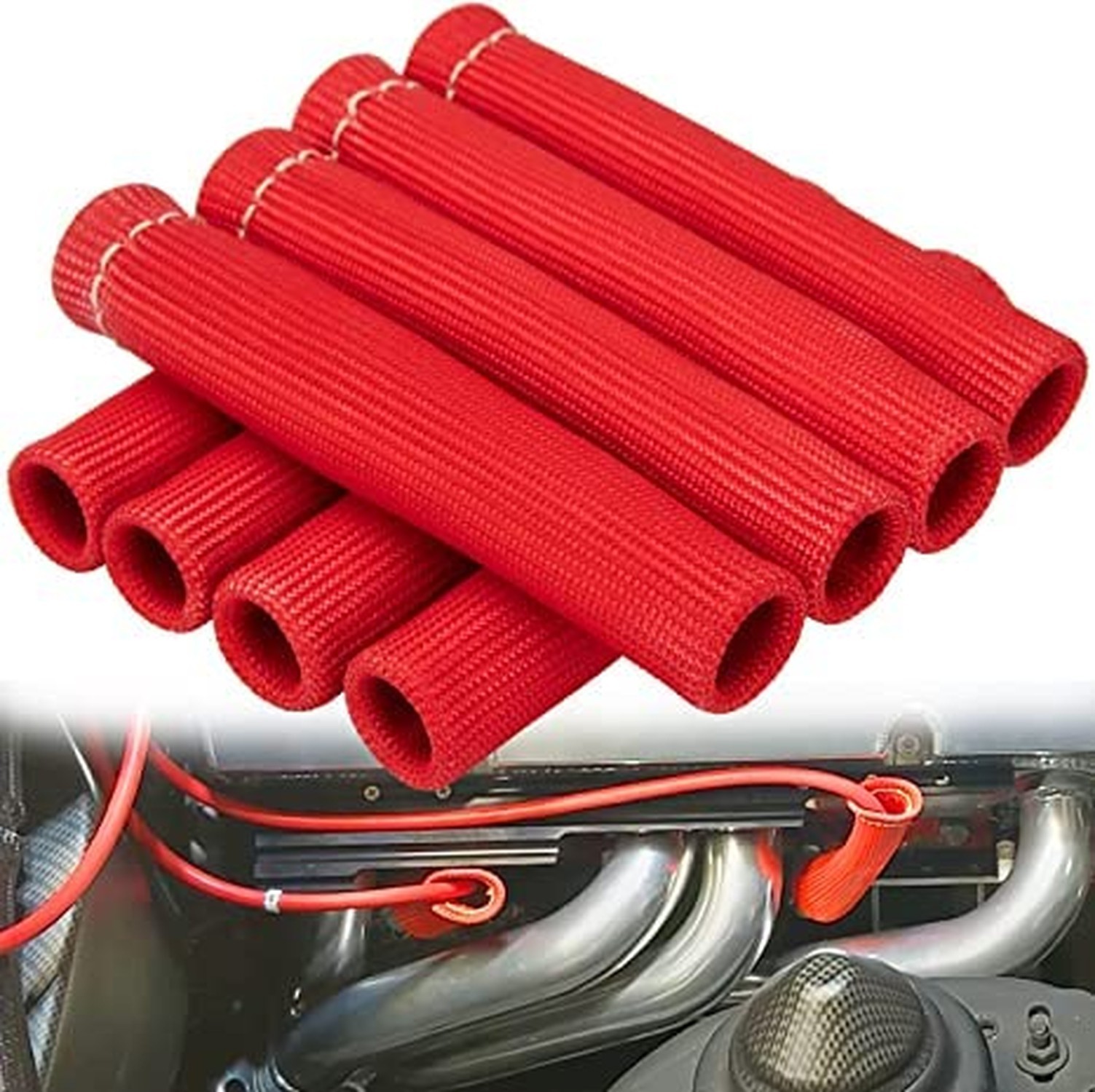 Spark Plug Wire Heat Shield 8pcs 2500° Spark Plug Heat Shield Sleev... Fast