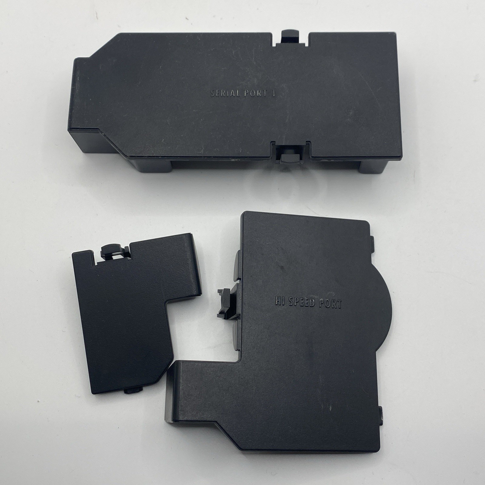 GENUINE OEM OG Serial Port 1 2 Plate Cover BLACK Replacement Nintendo GameCube
