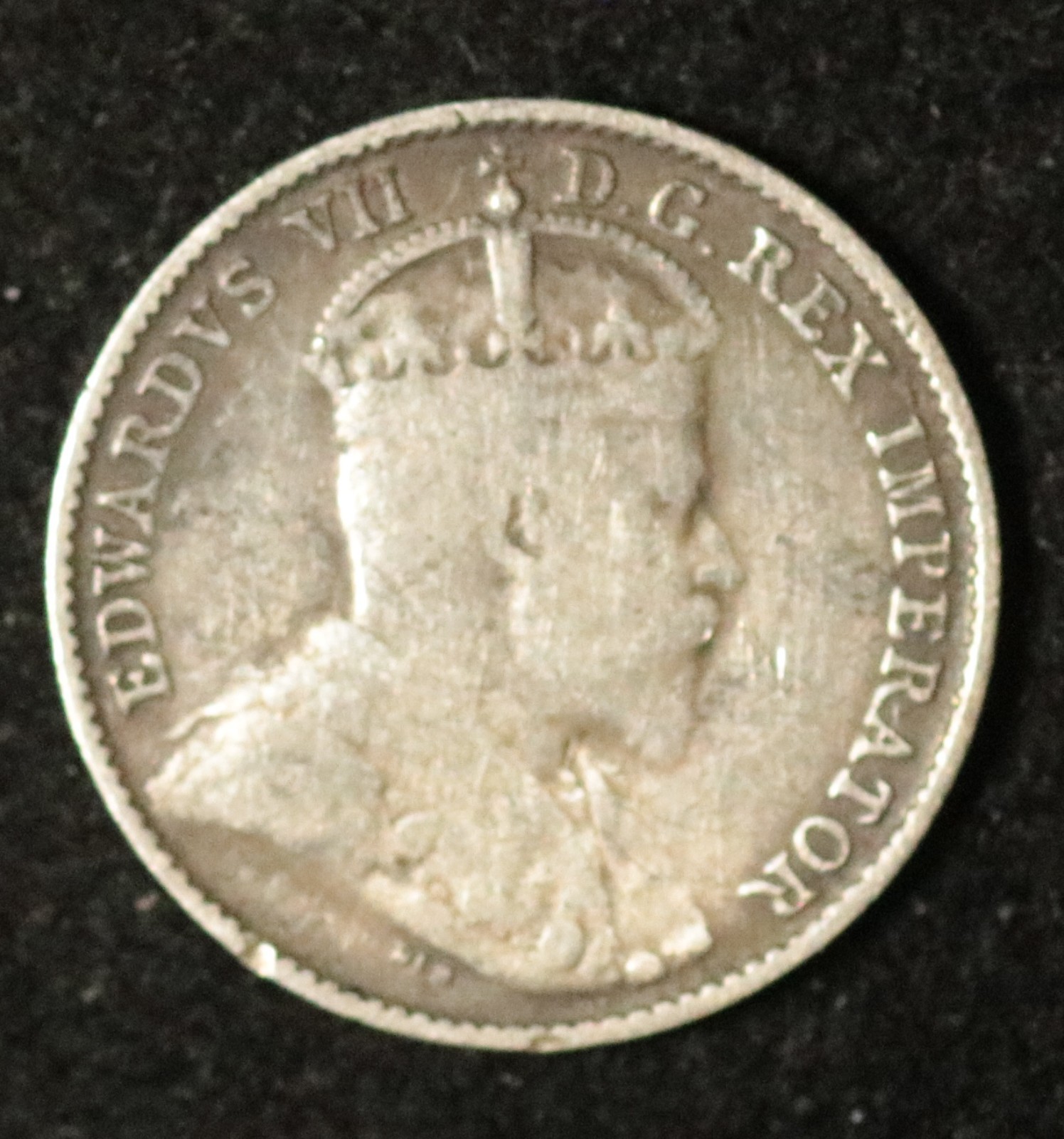 Canada 1908 5 Cents - Silver - Edward VII - Large 8 - RARE