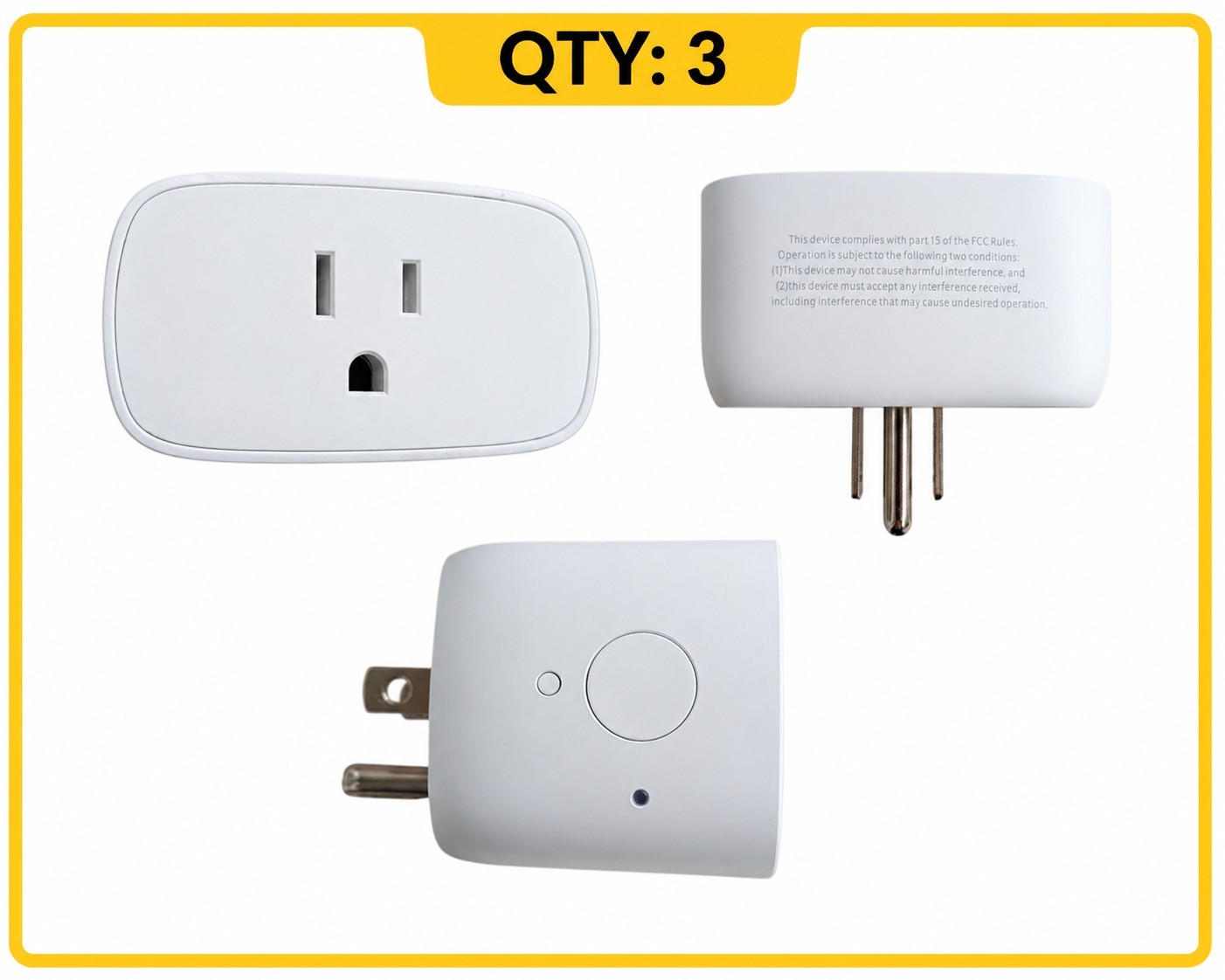 Qty 3 - New IKEA Tretakt Zigbee Smart Home Wall Plug 405.565.11