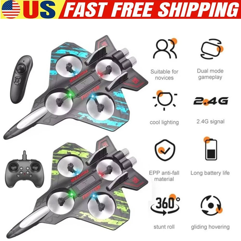 Kid Airplane Remote Control 4DRC L26 2.4Ghz Foam RC Helicopter Spinning Drone CW