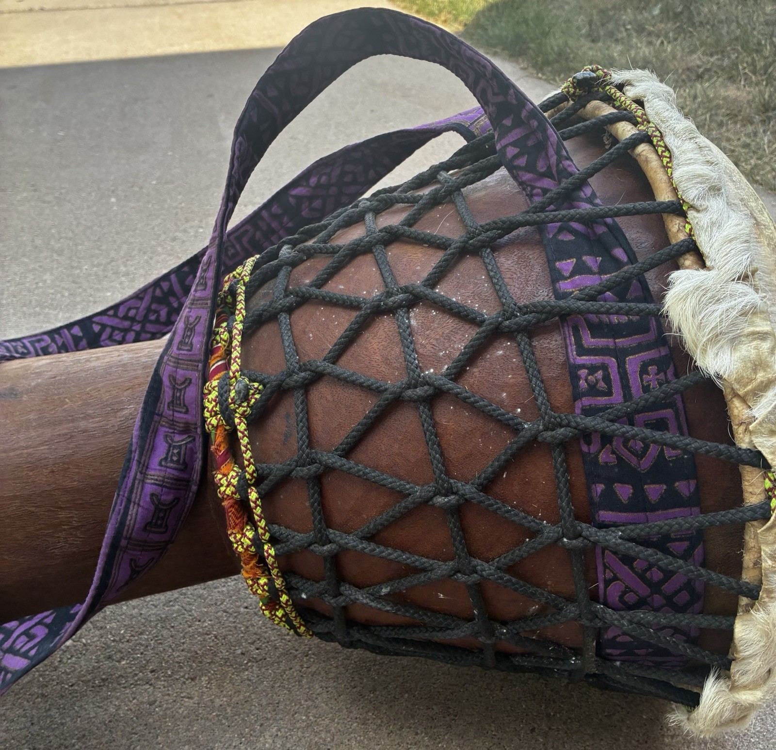 Vintage handmade African Djembe drum