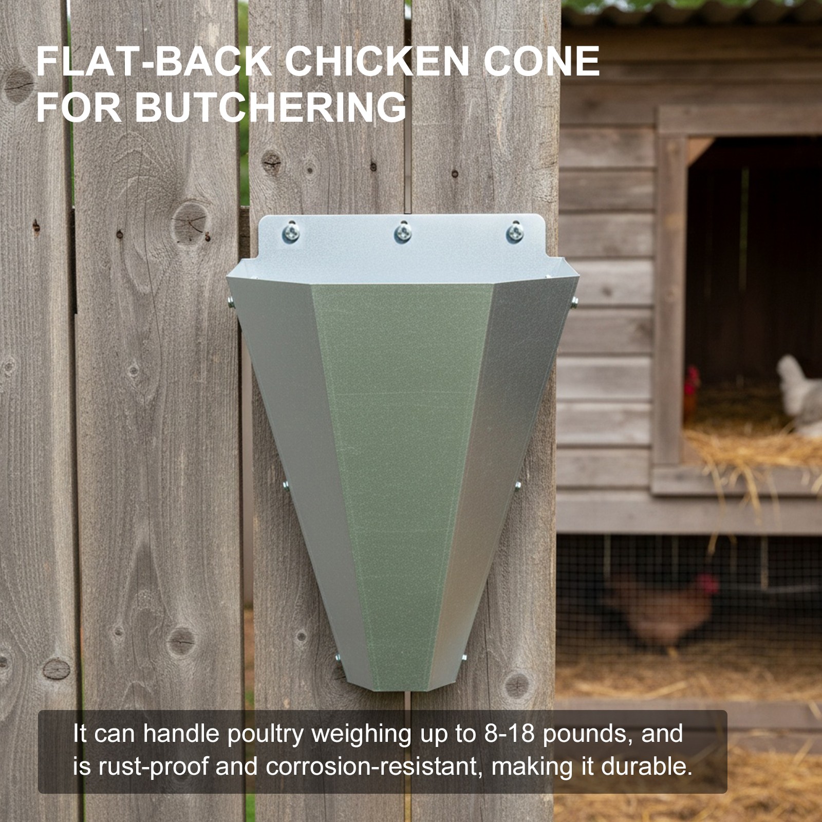 Metal Medium Chicken Cone Poultry Restraining and Processing Tool for Poultry