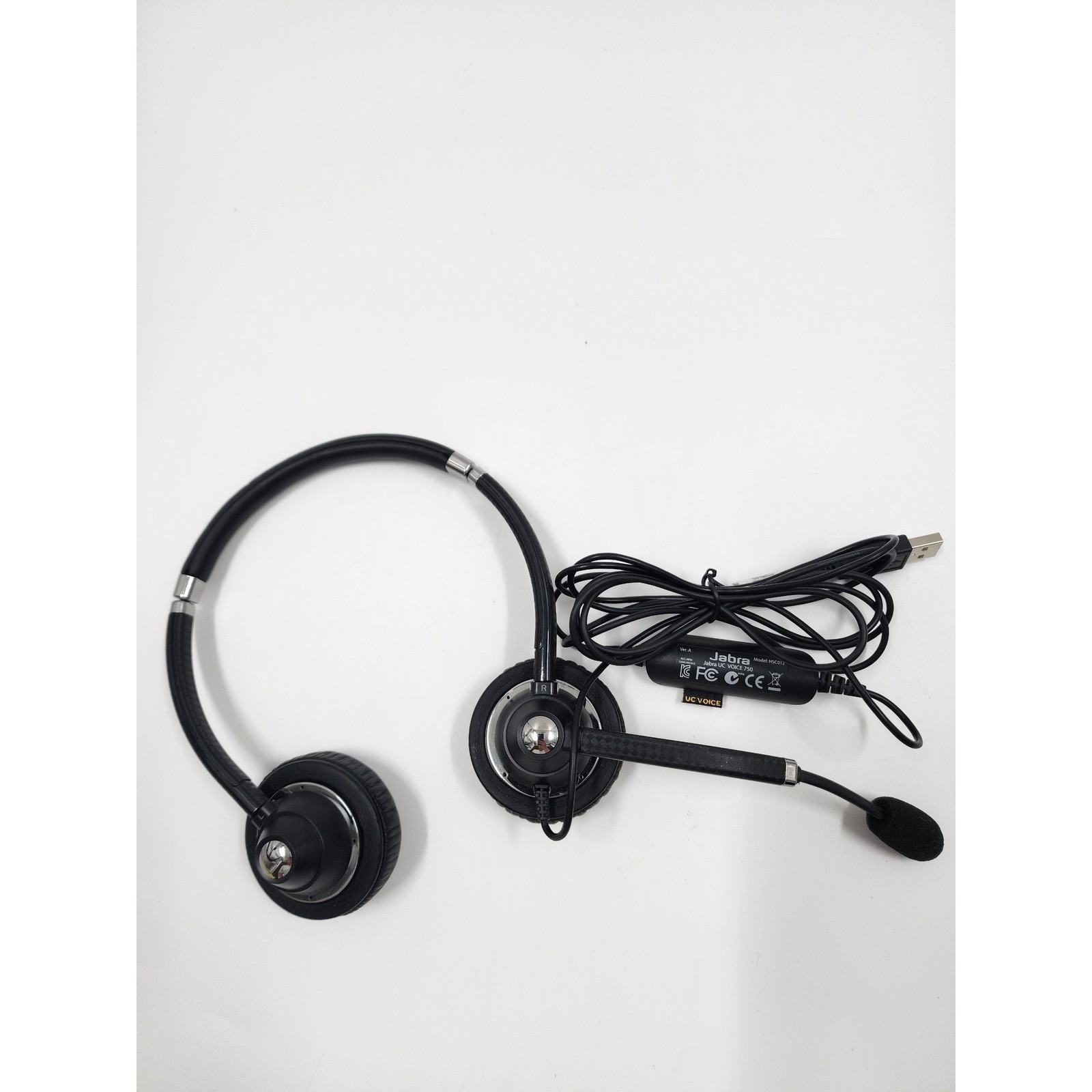 Jabra UC Voice 750 Duo Wired USB Headset Black Noise Canceling HSC012