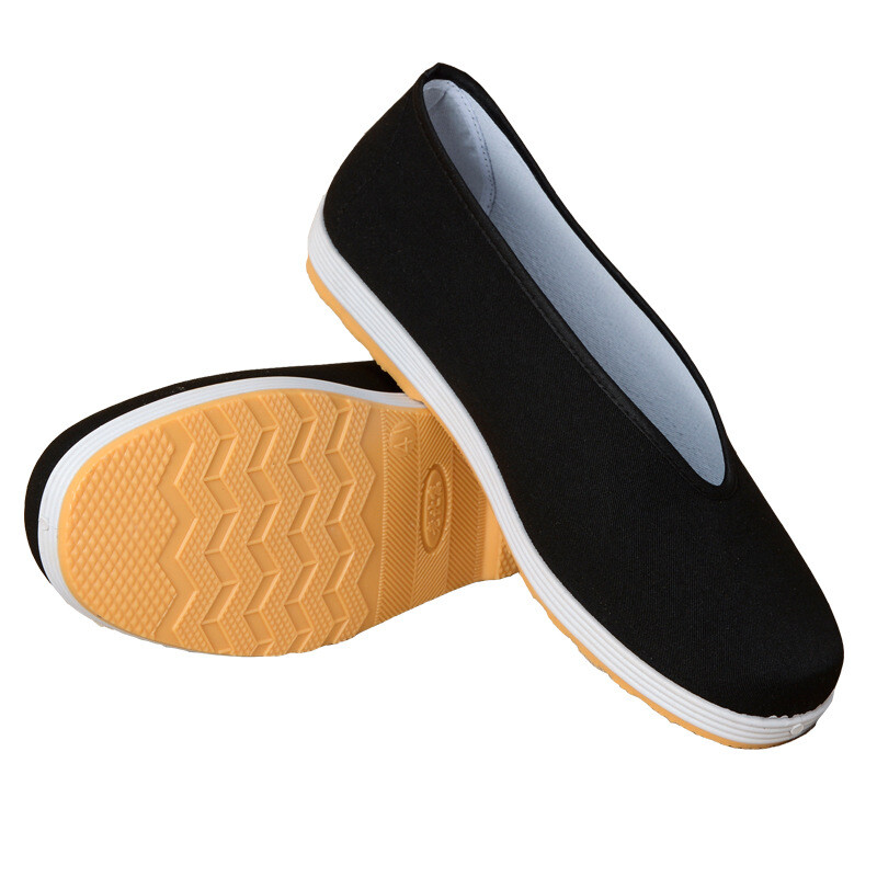 Chinese Martial Arts Kung Fu Mens Beijing Cloth Shoes Retro Non-slip Casual Soft