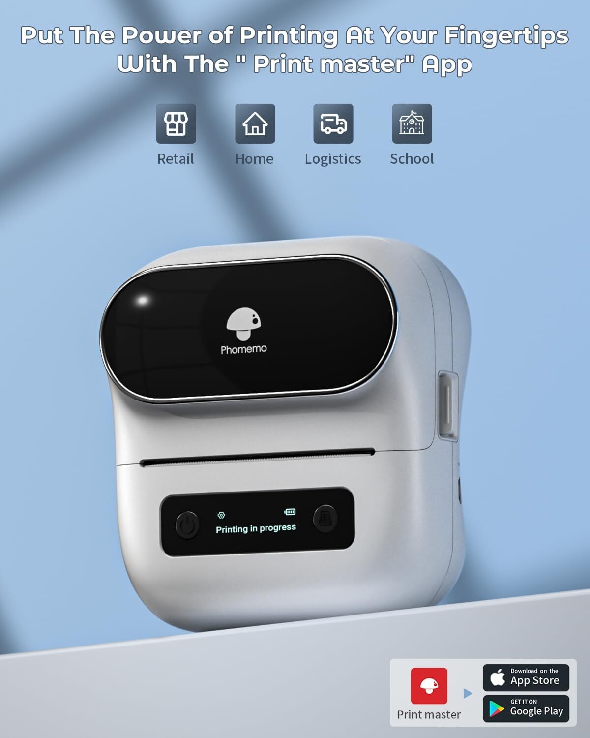 Phomemo M220 Label Maker Portable Printer Thermal Printer Support 20-80mm Label