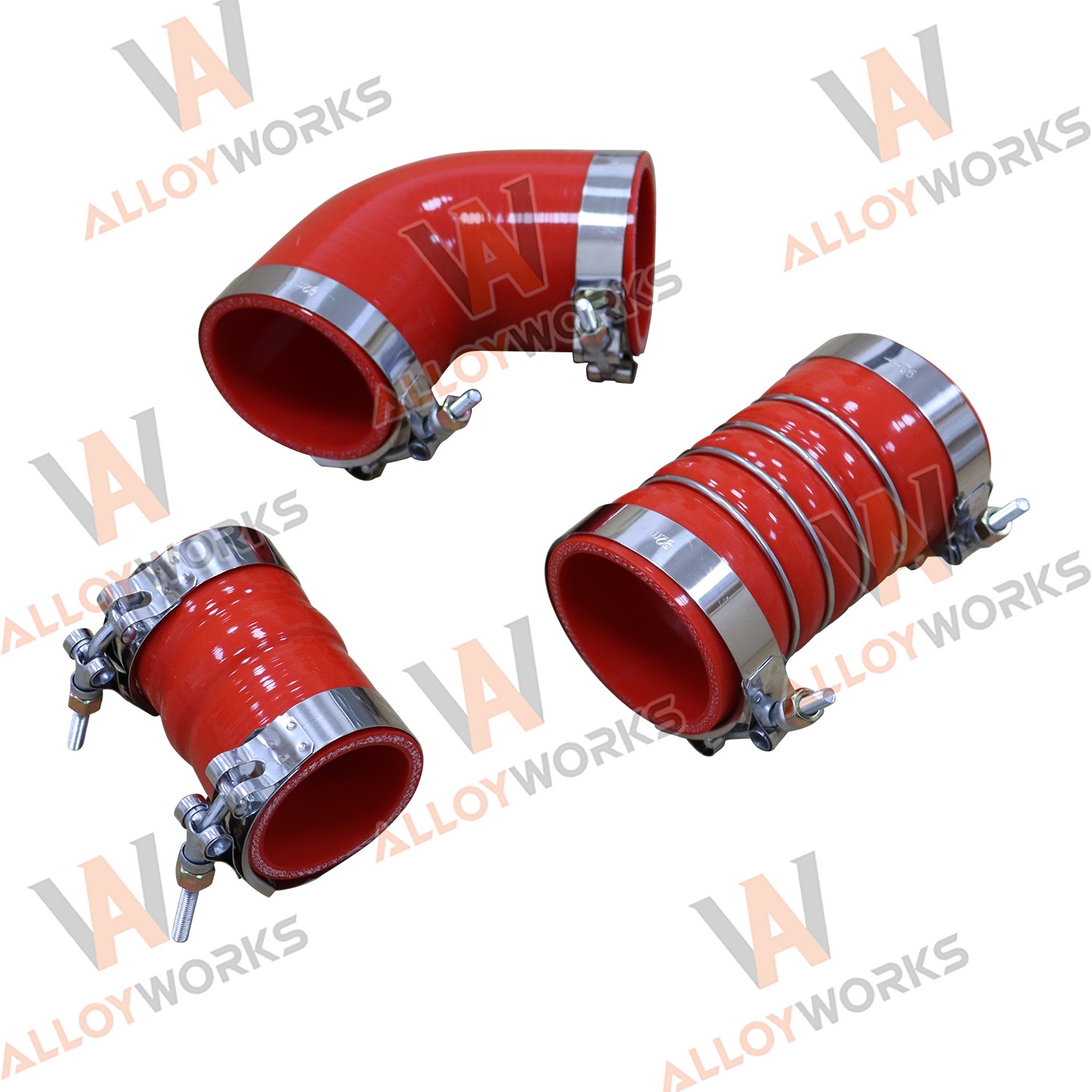 Silicone Hose Kit W/ Stainless Clamps For 06-2010 GM 6.6L LBZ LMM Duramax Diesel