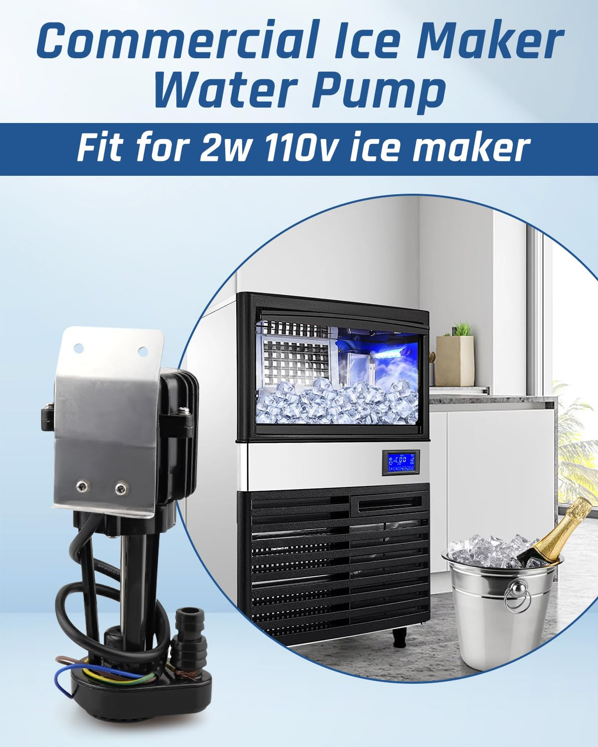 New Upgraded YSP2PJDVF1 Ice Maker Water Pump Ice Machine Water Pump
