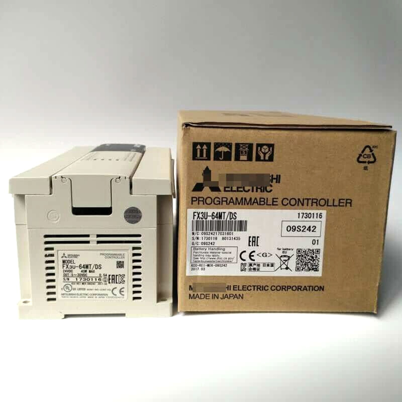 NEW MITSUBISHI FX3U-64MT/DS VARIABLE FREQUENCY DRIVE BASE UNIT PLC CONTROLLER